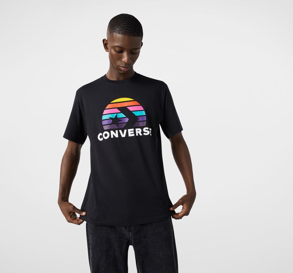Camiseta Converse Planet Set Homem Pretas 624703WVF